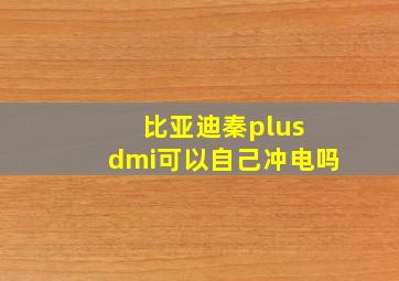 比亚迪秦plus dmi可以自己冲电吗